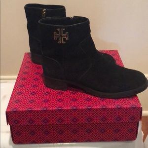Tory Burch suede flat ankle boots